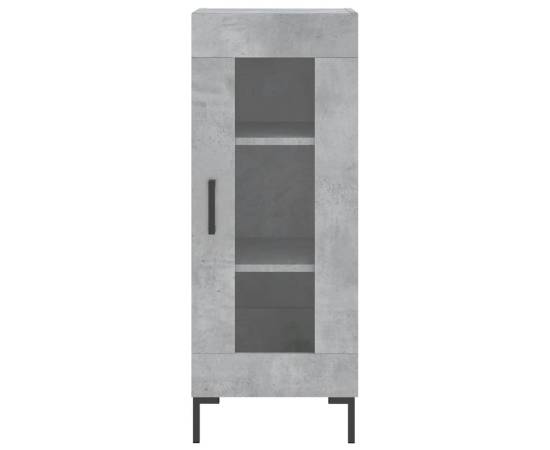 Servantă, gri beton, 34,5x34x90 cm, lemn compozit, 5 image