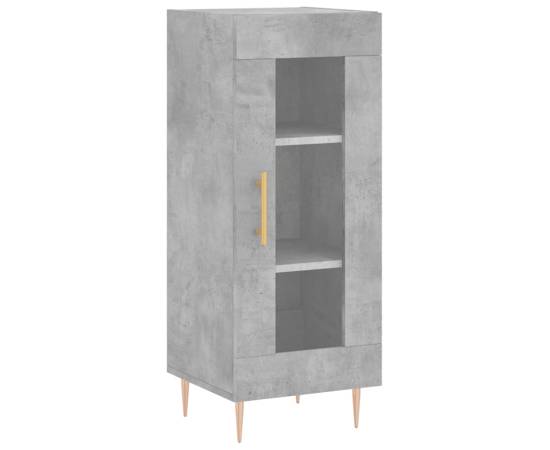 Servantă, gri beton, 34,5x34x90 cm, lemn compozit, 2 image