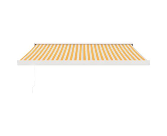 Copertină retractabilă, galben/alb, 3,5x2,5 m, textil/aluminiu, 3 image