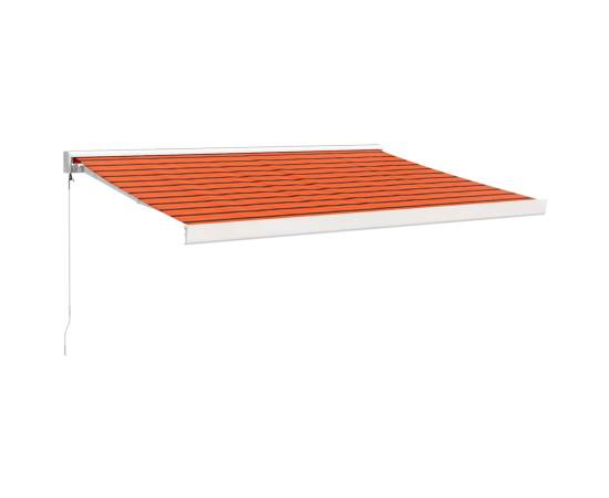 Copertină retractabilă portocaliu/maro 3,5x2,5m textil/aluminiu, 2 image