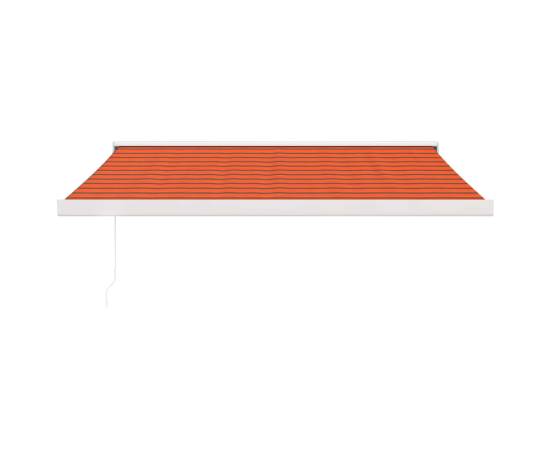 Copertină retractabilă portocaliu/maro 3,5x2,5m textil/aluminiu, 3 image