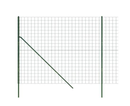 Gard plasă de sârmă, verde, 1,4x10 m, oțel galvanizat, 4 image