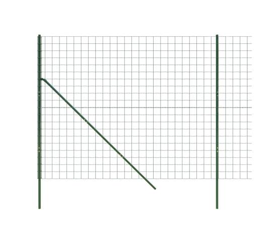 Gard plasă de sârmă, verde, 1,8x10 m, oțel galvanizat, 4 image