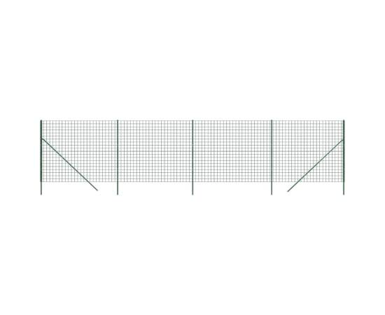 Gard plasă de sârmă, verde, 1,8x10 m, oțel galvanizat, 2 image