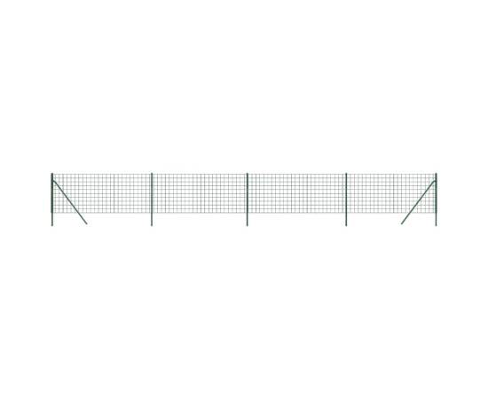 Gard plasă de sârmă, verde, 1x10 m, oțel galvanizat, 2 image