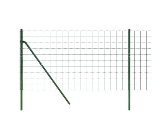 Gard plasă de sârmă verde 0,8x10 m, oțel galvanizat, 4 image