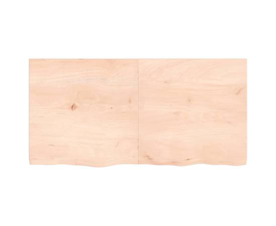 Poliță de perete, 120x60x4 cm, lemn masiv de stejar netratat, 2 image