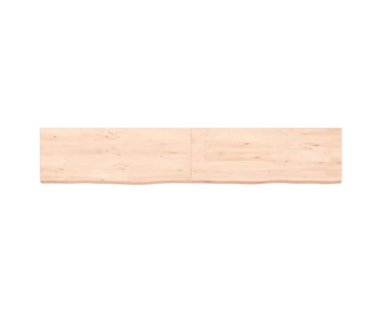 Poliță de perete, 160x30x4 cm, lemn masiv de stejar netratat