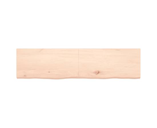Poliță de perete, 160x40x4 cm, lemn masiv de stejar netratat, 2 image