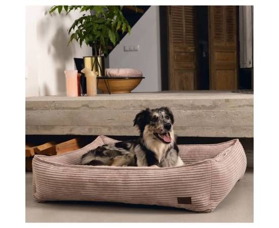 Designed by lotte coș pentru câini cu striații, roz, 65x60x20 cm