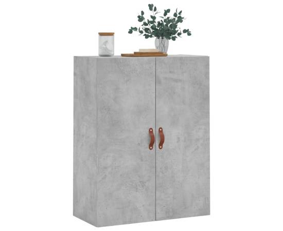 Dulap cu montaj pe perete, gri beton, 69,5x34x90 cm, 4 image