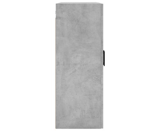 Dulap cu montaj pe perete, gri beton, 69,5x34x90 cm, 8 image