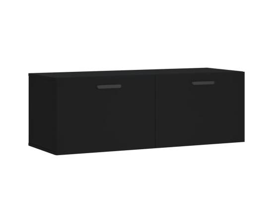 Dulap de perete, negru, 100x36,5x35 cm, lemn compozit, 2 image