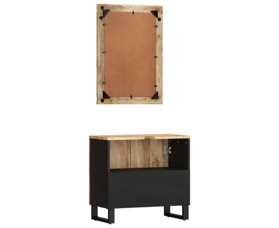 Set mobilier de baie, 2 piese, lemn masiv de mango, 4 image