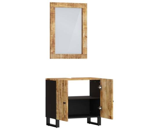 Set mobilier de baie, 2 piese, lemn masiv de mango, 3 image