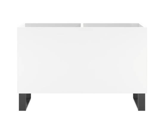 Dulap de discuri, alb, 74,5x38x48 cm, lemn prelucrat, 4 image
