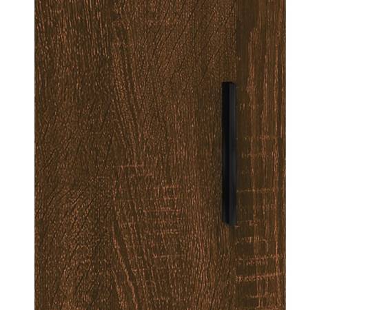 Dulap pe perete, stejar maro, 69,5x34x90 cm, lemn prelucrat, 11 image