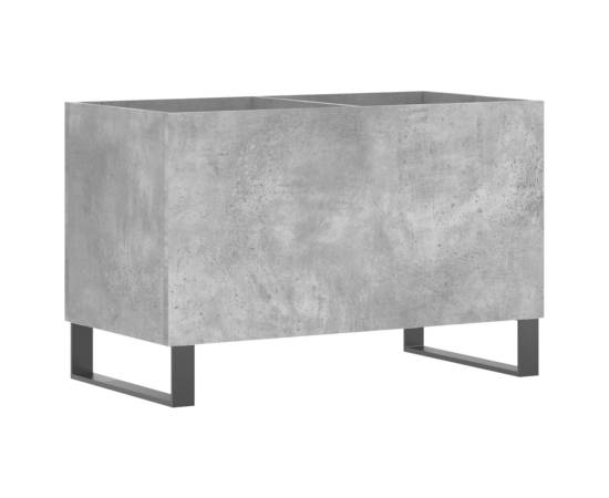 Dulap pentru discuri, gri beton, 74,5x38x48 cm, lemn prelucrat, 2 image