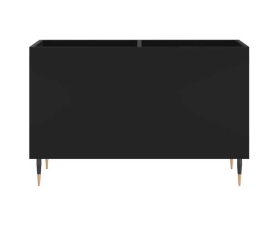 Dulap pentru discuri, negru, 74,5x38x48 cm, lemn prelucrat, 4 image