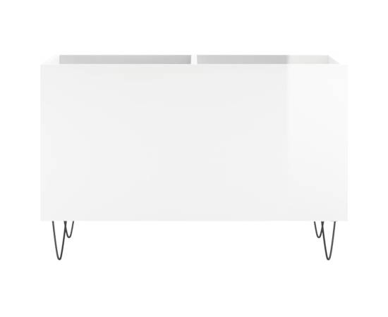Dulap pt discuri, alb extralucios 74,5x38x48 cm lemn prelucrat, 4 image