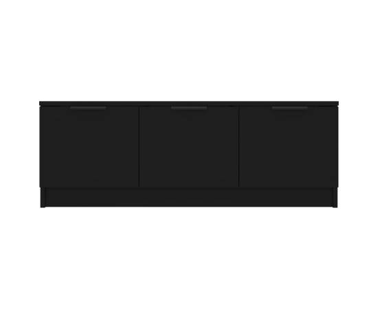 Comodă tv, negru, 102x35x36,5 cm, lemn prelucrat, 7 image