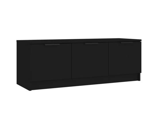 Comodă tv, negru, 102x35x36,5 cm, lemn prelucrat, 2 image