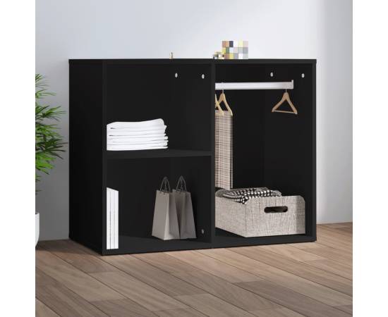 Dulap de dressing, negru, 80x40x65 cm, lemn compozit