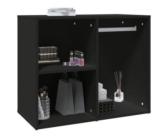 Dulap de dressing, negru, 80x40x65 cm, lemn compozit, 6 image