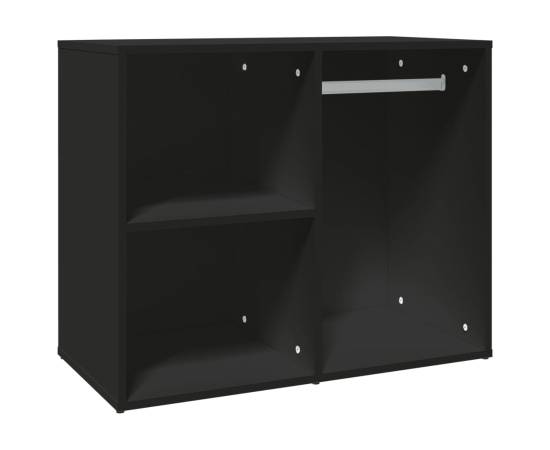 Dulap de dressing, negru, 80x40x65 cm, lemn compozit, 2 image