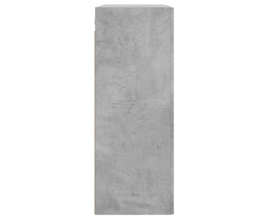 Dulap pe perete, gri beton, 69,5x34x90 cm, lemn prelucrat, 8 image