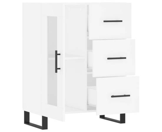 Servantă, alb, 69,5x34x90 cm, lemn compozit, 6 image