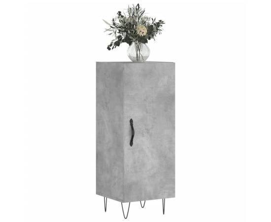Servantă, gri beton, 34,5x34x90 cm, lemn compozit, 3 image