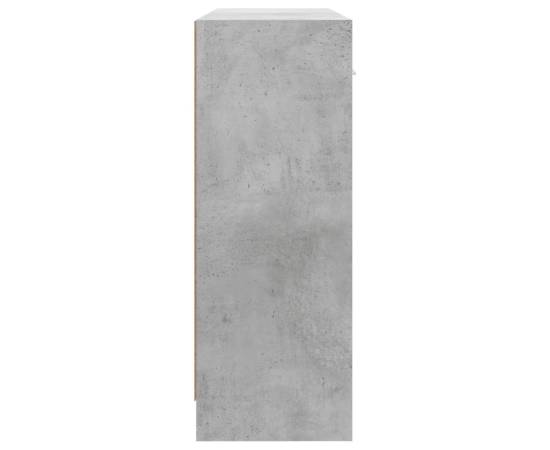 Servantă, gri beton, 91x28x75 cm, lemn prelucrat, 7 image