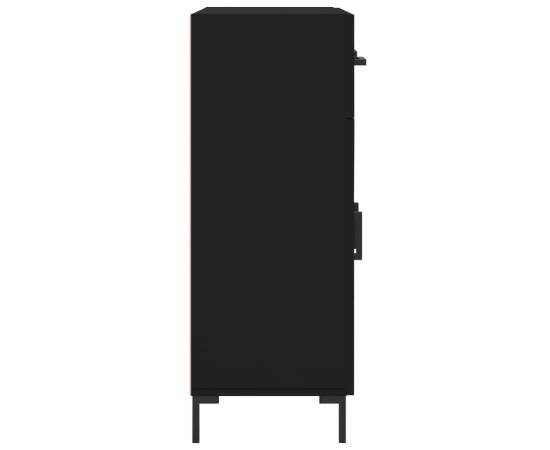 Servantă, negru, 69,5x34x90 cm, lemn compozit, 7 image