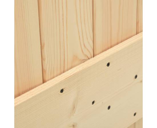 Ușă glisantă cu set feronerie, 90x210 cm, lemn masiv de pin, 6 image