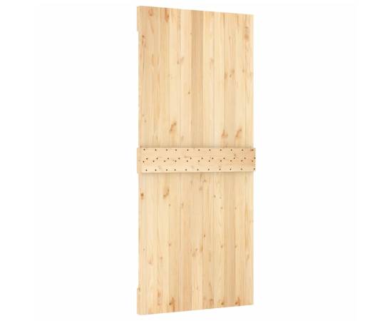 Ușă glisantă cu set feronerie, 90x210 cm, lemn masiv de pin, 5 image
