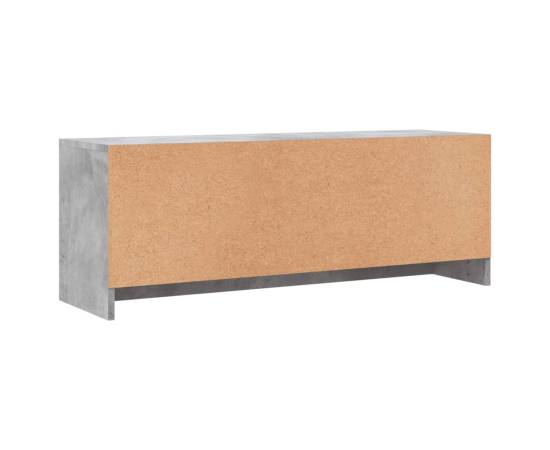 Comodă tv, gri beton, 102x30x37,5 cm, lemn prelucrat, 8 image