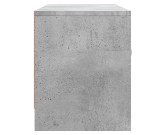 Comodă tv, gri beton, 102x30x37,5 cm, lemn prelucrat, 7 image