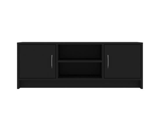 Comodă tv, negru, 102x30x37,5 cm, lemn prelucrat, 5 image