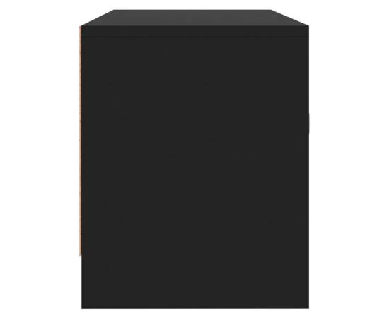 Comodă tv, negru, 102x30x37,5 cm, lemn prelucrat, 7 image