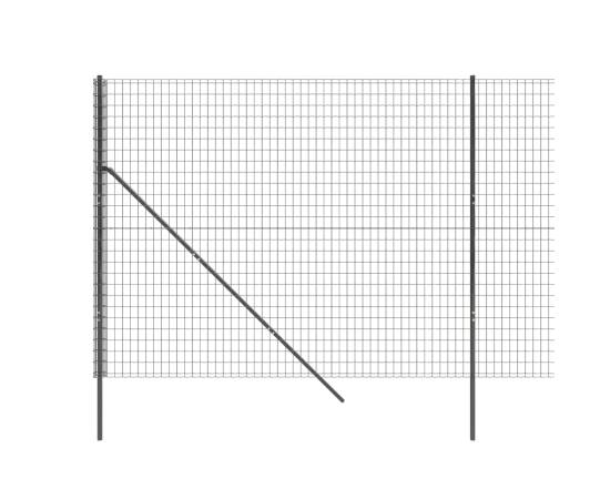 Gard plasă de sârmă, antracit, 1,4x10 m, oțel galvanizat, 4 image