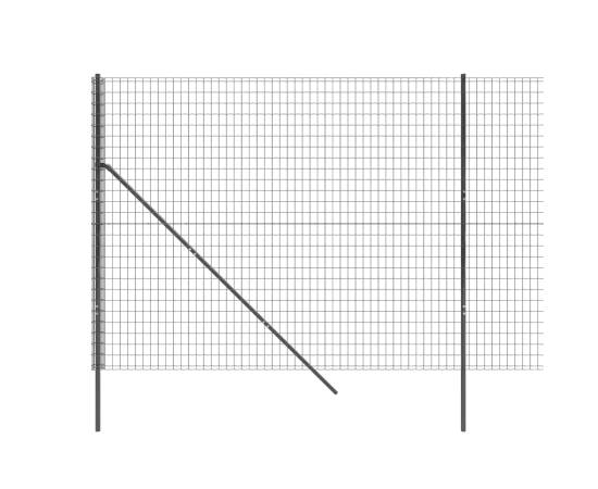 Gard plasă de sârmă, antracit, 1,4x25 m, oțel galvanizat, 4 image