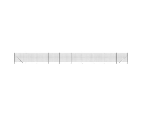 Gard plasă de sârmă, antracit, 2x25 m, oțel galvanizat, 2 image