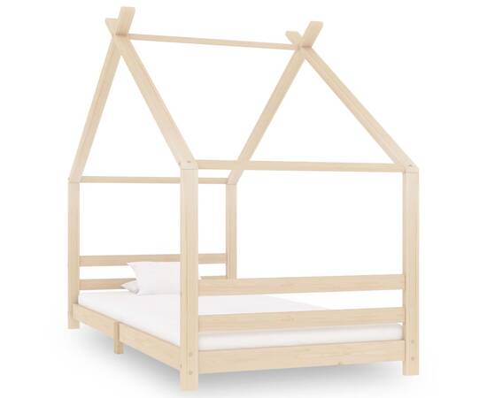 Cadru de pat pentru copii, 90 x 200 cm, lemn masiv de pin