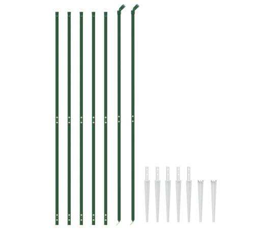 Gard plasă de sârmă cu țăruși de fixare, verde, 2x10 m, 3 image