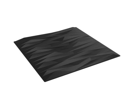 Panouri de perete 12 buc. negru 50x50 cm eps 3 m² piatră, 4 image
