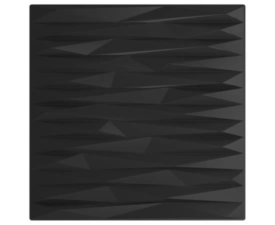 Panouri de perete 12 buc. negru 50x50 cm eps 3 m² piatră, 6 image