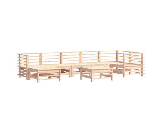 Set mobilier de grădină cu perne, 8 piese, lemn masiv, 3 image