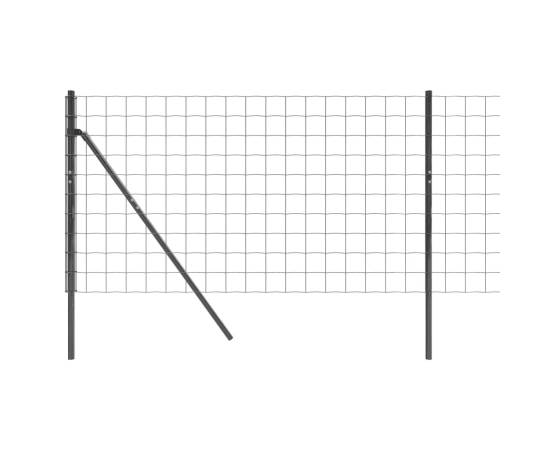 Gard plasă de sârmă, antracit, 0,8x25 m, oțel galvanizat, 4 image