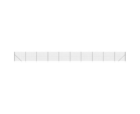 Gard plasă de sârmă cu țăruși de fixare, antracit, 2,2x25 m, 2 image